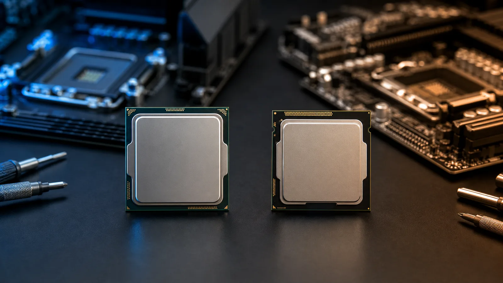 Procesoare AMD și Intel alăturate pentru comparație